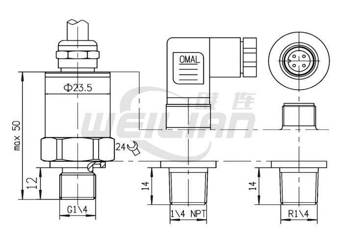 陶瓷压阻型压力C送器 億彩压力传感器